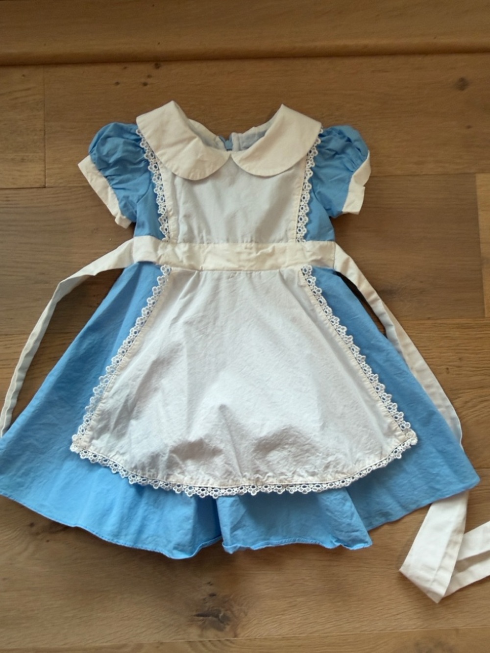 Classic Blue and White Girls' Theater Costume Dress